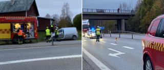 En person till sjukhus efter trafikolycka på E4 