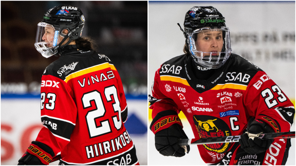 Jenni Hiirikoski i nummer 23 på ryggen. Som en hyllning till sin skadade kompis Sanni Hakala i HV71 och finska landslaget.
