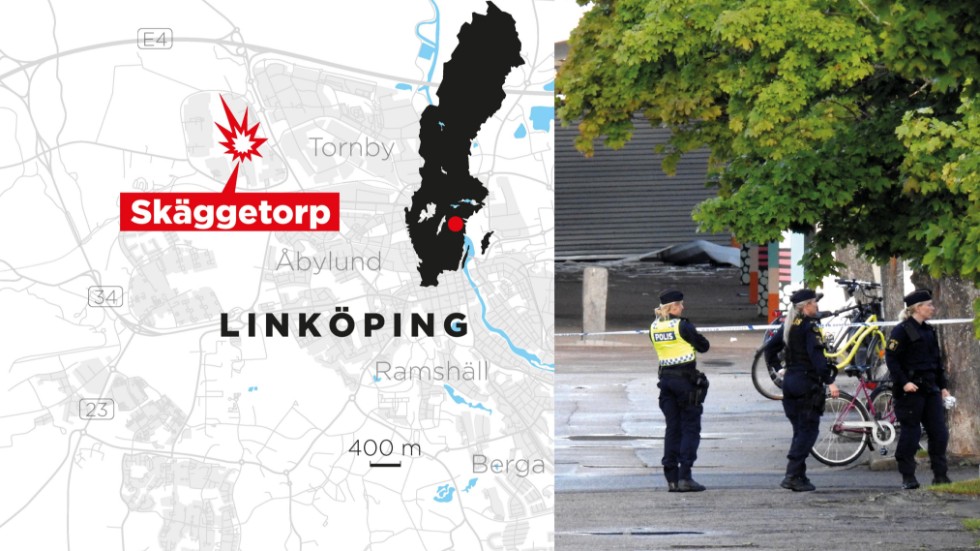 Den drabbade restaurangen ligger i stadsdelen Skäggetorp i nordvästra Linköping