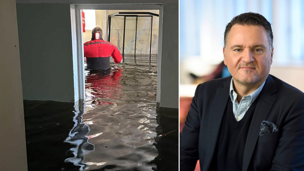 Erik Arvidsson, skadeförebyggare på Folksam, tycker det är en god idé att stanna hemma när regnovädret drar in.