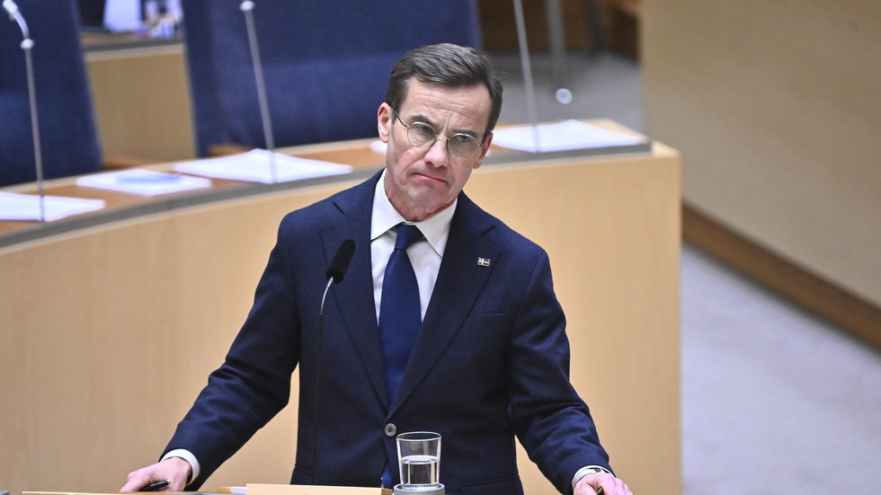 Ulf Kristersson kommenterade på måndagen SD-ledarens utspel. Arkivbild.