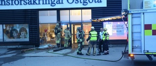 Anlagd brand på försäkringsbolag