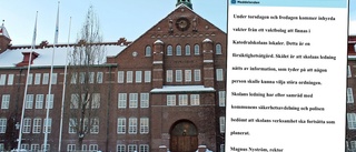 Polisbevakning på Katedralskolan