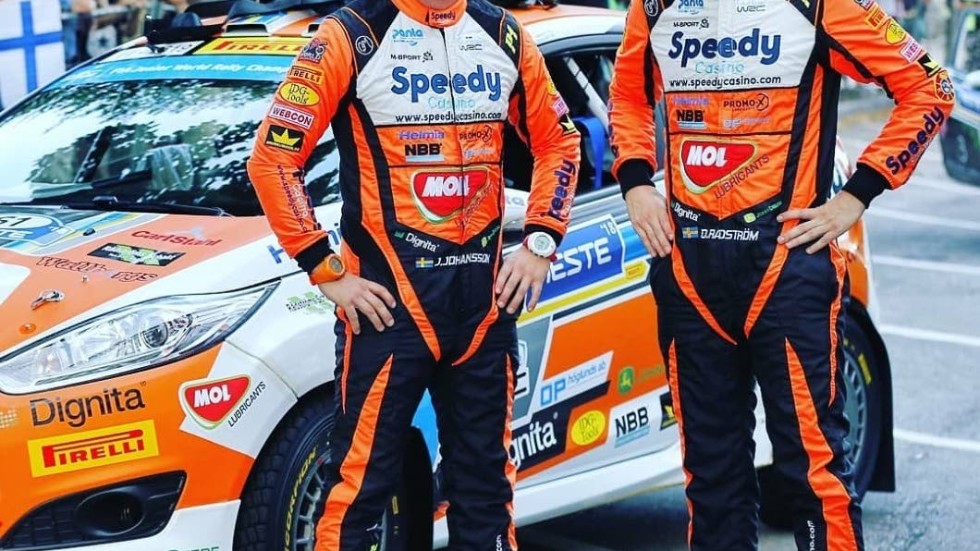 Johan Johansson och Dennis Rådström vann sin klass i Bergslagsrallyt.