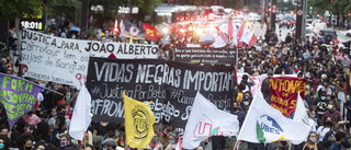 Demonstrationer mot väktarvåld i Brasilien