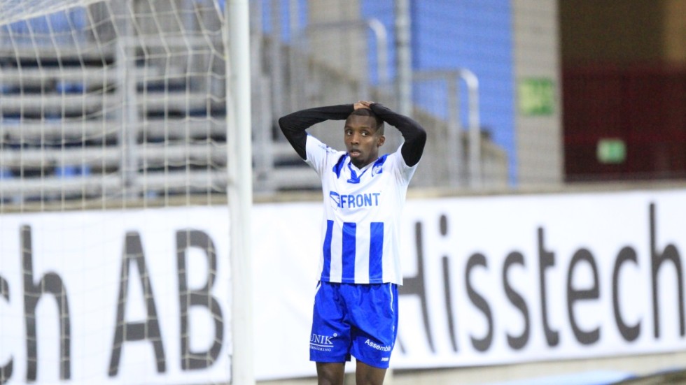 Gilbert Ishimwe gjorde Eskilstuna Citys enda mål i 3–1-förlusten mot United IK Nordic.
