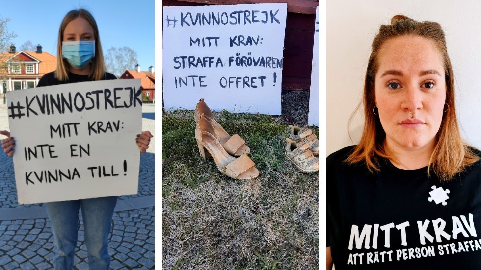 Anna Bäckehed och Melissa Hart har startat en lokal variant av manifestationen #kvinnostrejk för att uppmärksamma mäns våld mot kvinnor.