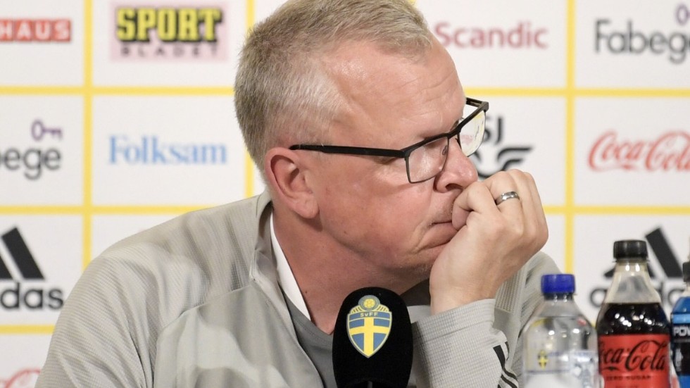 Janne Andersson under onsdagens pressträff.