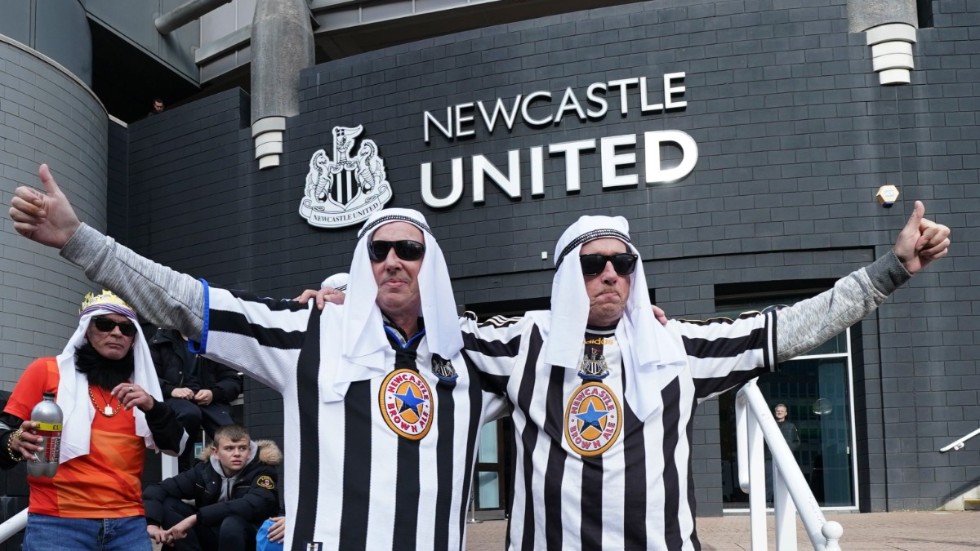 Newcastlesupportrar hyllar de nya ägarna. Arkivbild.