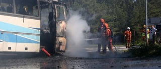 Stor bussbrand i Fröjel