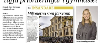 Fel om gymnasieskolans ekonomi