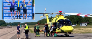 Först SM-medalj – sedan tur med ambulanshelikoptern