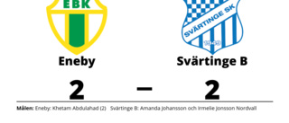 Oavgjort för Eneby hemma mot Svärtinge B