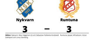 Nykvarn och Runtuna delade på poängen