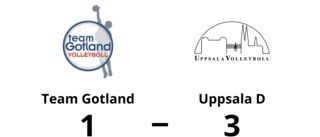 Team Gotland föll med 1-3 mot Uppsala D