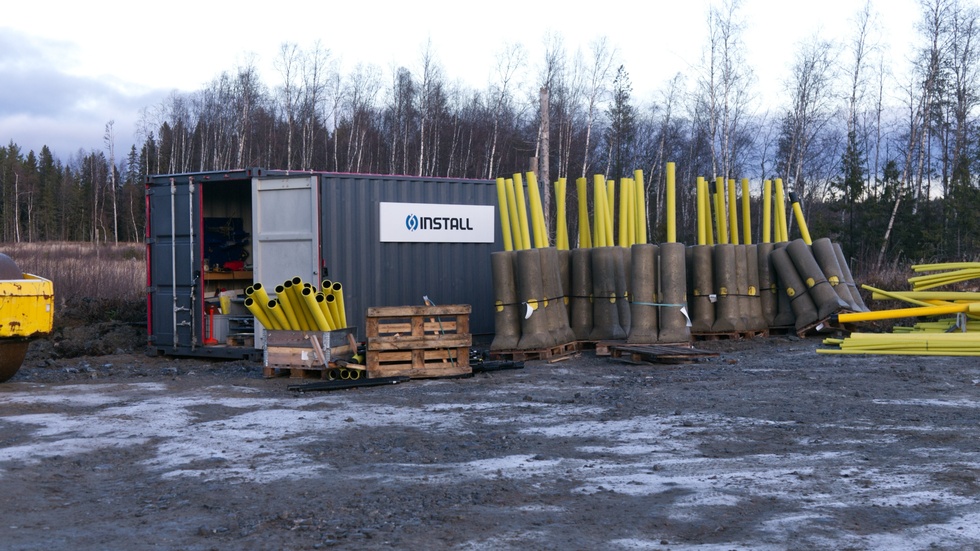 Install blev av med 2,5 ton kopparkabel efter ett inbrott i en av företagets kontainrar vid parallellvägsbygget i Öjebyn. (Arkivbild)