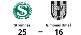 Seger med 25-16 för Strömnäs mot Gimonäs Umeå