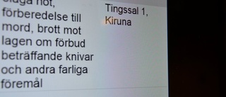 Kvinna hotade personal på boende