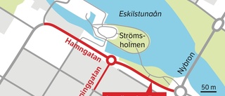 Hamngatan redan avstängd från trafik