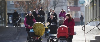 På marsch med barnvagn för kvinnors rätt