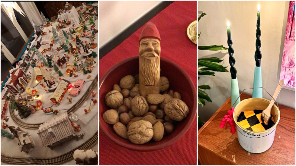 VINNARNA. 1. Mycket jobb ligger bakom Catarina Häggkvists juldekorerade biljardbord med många fina och roliga detaljer att upptäcka. 2. Fredrik Granbergs charmiga nötknäckaretomte – som skrämmer de flesta. "Syns tydligt hur gott den rackaren mår där bland alla nötter", skriver Fredrik Granberg och det är bara att hålla med. 3. Lisa Söderlund kallar sitt pynt ”barndomsdrömmen som slog in" med härlig referens till den fascinerande målarfärgen från "I jultomtens verkstad" i Kalle Ankas jul. Grattis till vinnarna!