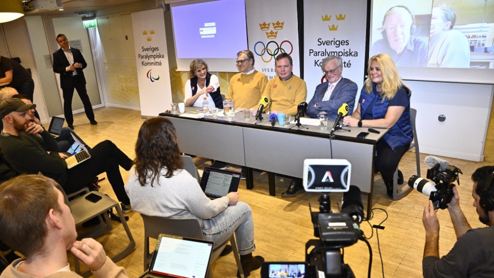 Presskonferensen i Stockholm där OS-planerna presenterades.