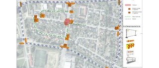 Skellefteå junction closed: Map of diversion