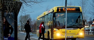 Regn orsakade stopp i busstrafiken