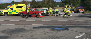 Kvinna allvarligt skadad efter olyckan