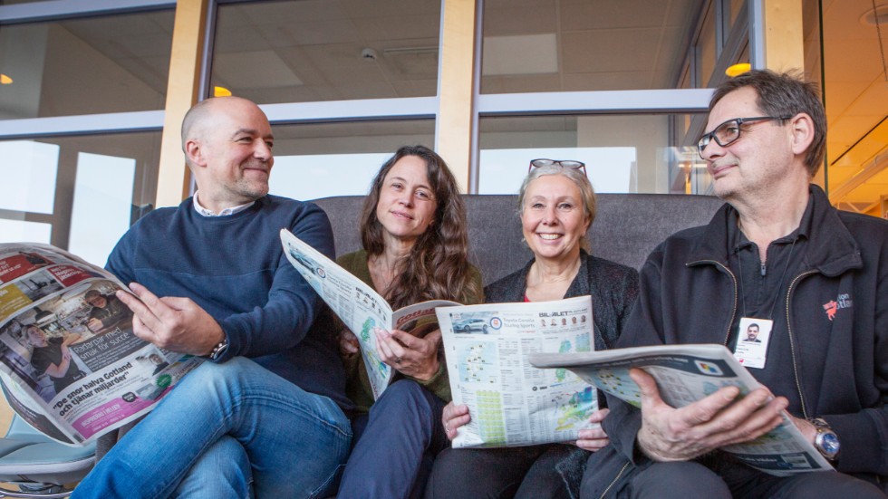 Johan Mattisson, Maria Amér, Anna Glas och Claes-Erik Lindhe har alla bidragit på sitt sätt till att ge patienterna möjlighet att läsa tidningen och böcker igen. 