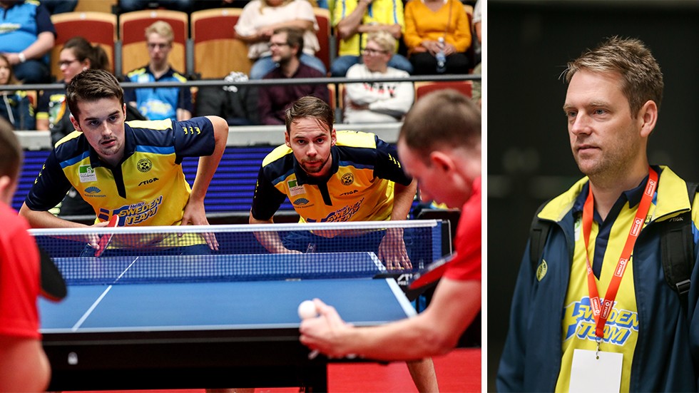 Team Motala, här med spelarna Daniel Gustafsson och Emil Andersson till vänster och lagledaren Daniel Ellerman till höger kan vinna Guldklockan igen. 