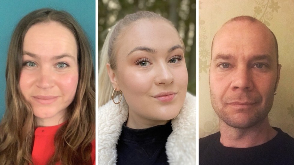 MVT och Correns frilansskribenter i Borensber: Från vänster: Lina Gillman, Agnes Ganestål och Johan Tiljö. 
