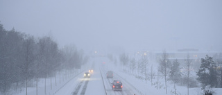 Snövarning i Skåne – stora trafikproblem