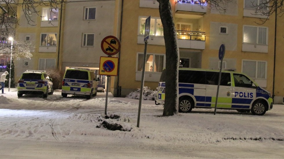 En lägenhet och en bil genomsöktes av polis vid insatsen i Salabacke på måndagskvällen.