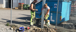 Här rammade bilen staket och port – förare anhållen