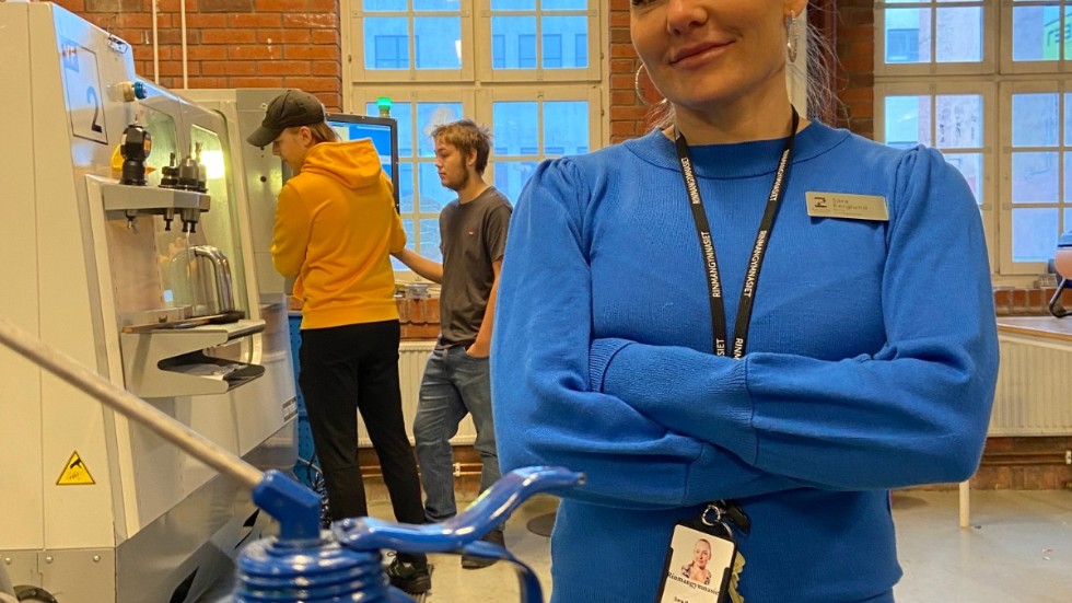Rinmangymnasiets rektor Sara Berglund medverkar i panelen vid Näringslisdialogen den 19 november. 