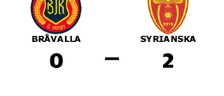 Segerlös svit bröts när Syrianska vann mot Bråvalla