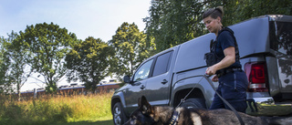 Hundpatrullen jobbade hårt för att hitta mannen