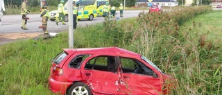 Fördes till sjukhus efter trafikolycka