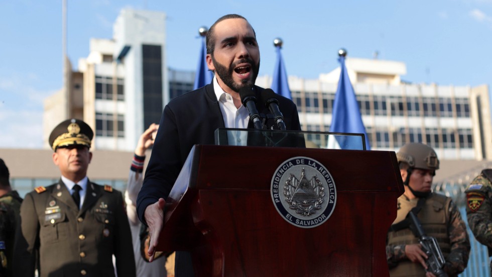 El Salvadors president Nayib Bukele. Arkivbild.