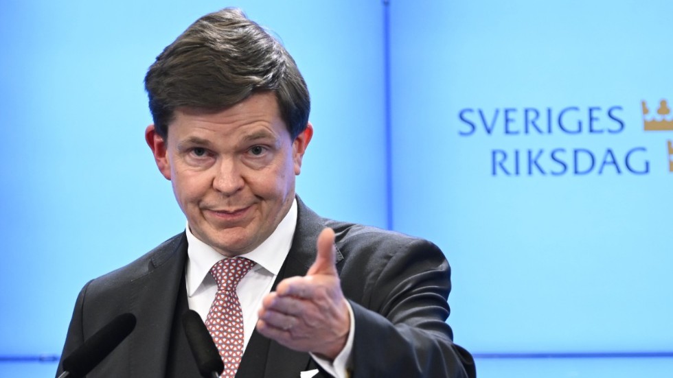 Riksdagens nuvarande talman, moderaten Andreas Norlén. På måndag ska riksdagen rösta om en ny talman. Arkivbild.