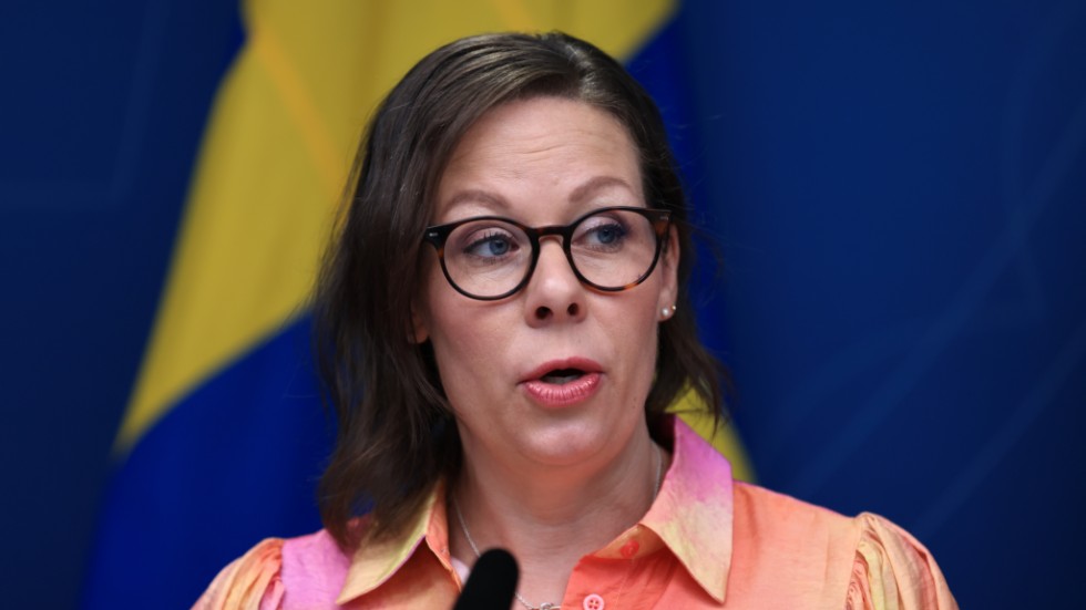 Migrationsminister Maria Malmer Stenergard (M) kommenterar DIK:s namninsamling med att det finns en tydlig målkonflikt. Arkivbild.