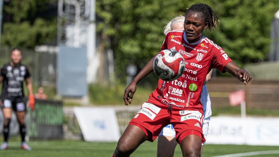 Anam Imo gjorde ett av målen när Piteå besegrade Uppsala med 2-0 (Arkivbild)