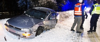 Smet från polisen och orsakade krock