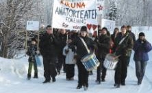 Kirunabor manifesterade mot våldet