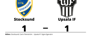 Upsala IF i ledning i halvtid - men tappade segern mot Stocksund