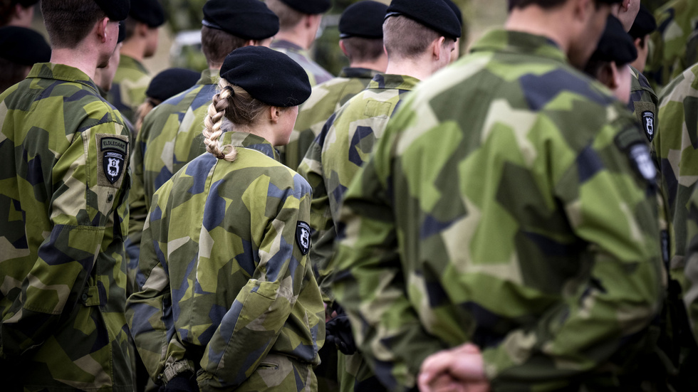 Pliktrådet ser allvarligt på de fortsatta bristerna när det kommer till materiel och personlig utrustning för värnpliktiga. Arkivbild.