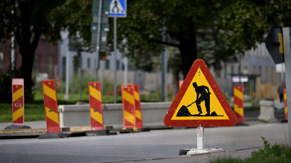 Skribenten tycker att det gnälls lite för mycket på trafikarbeten i stan. Genrebild.