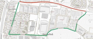 Hårt trafikerad väg i Skellefteå stängs av