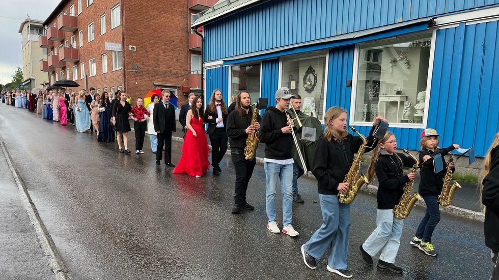 Balkortegen på väg Postgatan ner, mot Strandgatan och hotell Valhall.
